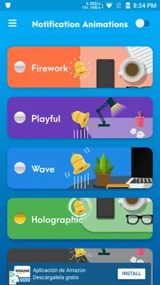 Notification Animations android App screenshot 0