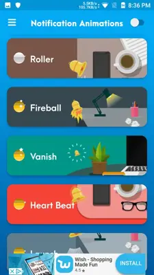 Notification Animations android App screenshot 5